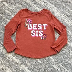 Jumping Beans 'Best Sis' Long Sleeve Shirt - Rust